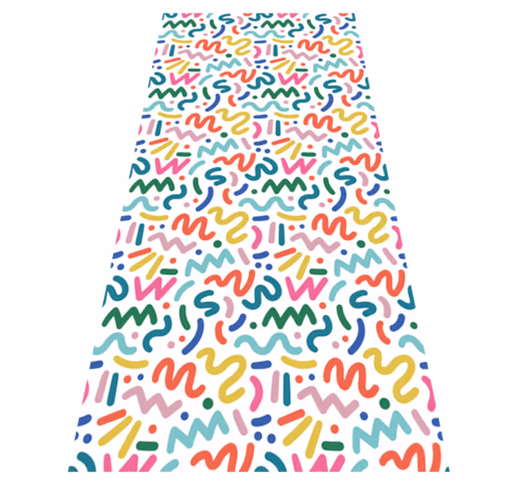 Vinyl tapijt textuur abstract gekleurde vormen - TenStickers