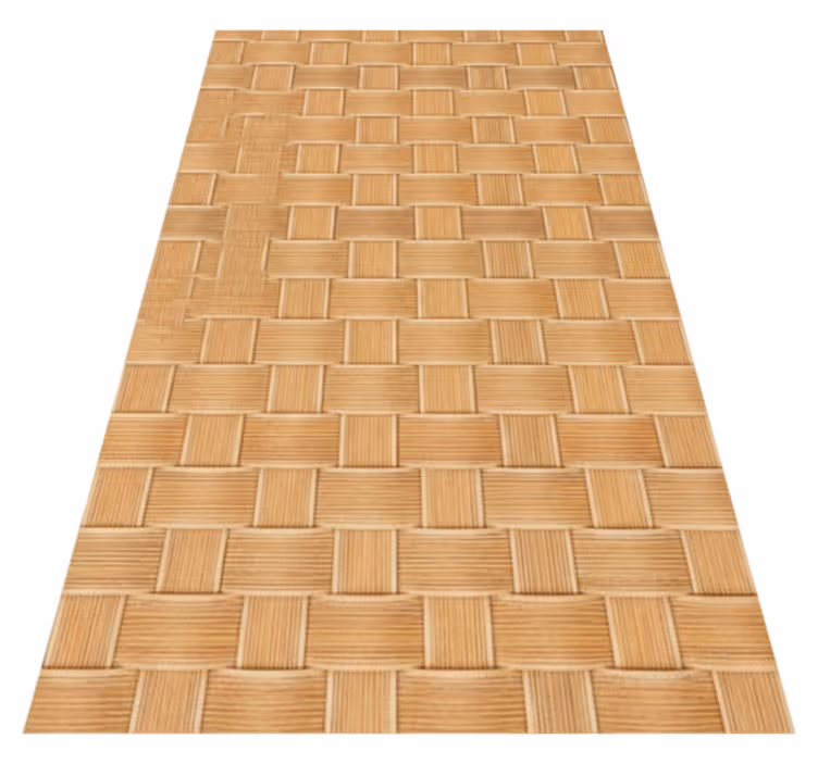 Vinyl tapijt textuur natuurlijk wicker ruitpatroon - TenStickers
