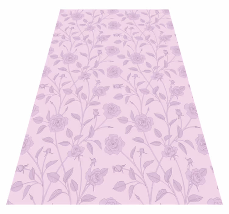 Vinyl tapijt antiek paarse olieverf vintage rozen - TenStickers