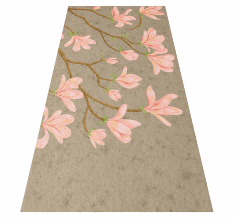 Vinyl tapijt antiek in vintage stijl magnolia - TenStickers