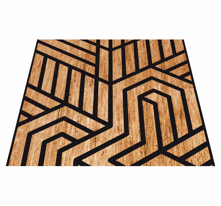 Vinyl tapijt textuur houten geometrie - TenStickers