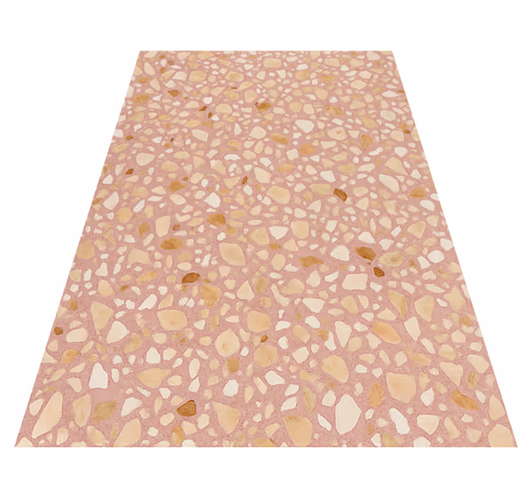 Vinyl tapijt textuur rose earth terrazzo - TenStickers
