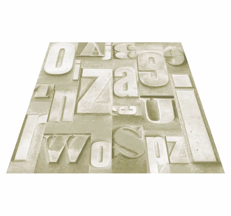Vinyl tapijt zinnen en teksten 3d industrieel stijl - TenStickers