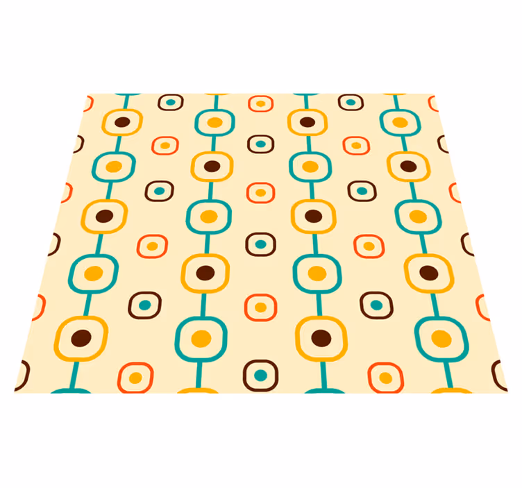Vinyl tapijt antiek 60s geometrisch - TenStickers