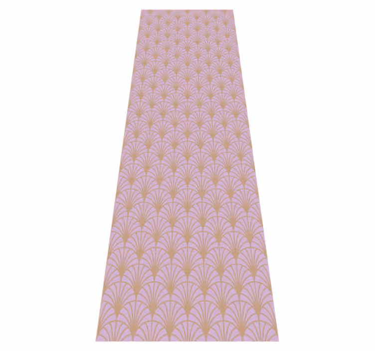 Vinyl tapijt antiek roze en gouden schubbenpatroon - TenStickers