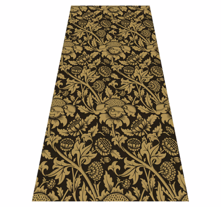Vinyl tapijt antiek vintage franse bloemenpatroon - TenStickers