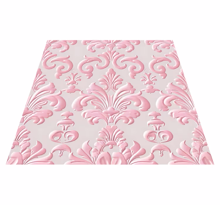 Vinyl tapijt antiek roze patroon - TenStickers