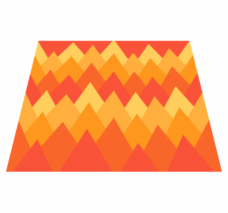 Vinyl tapijt antiek geometrische abstracte bergen - TenStickers