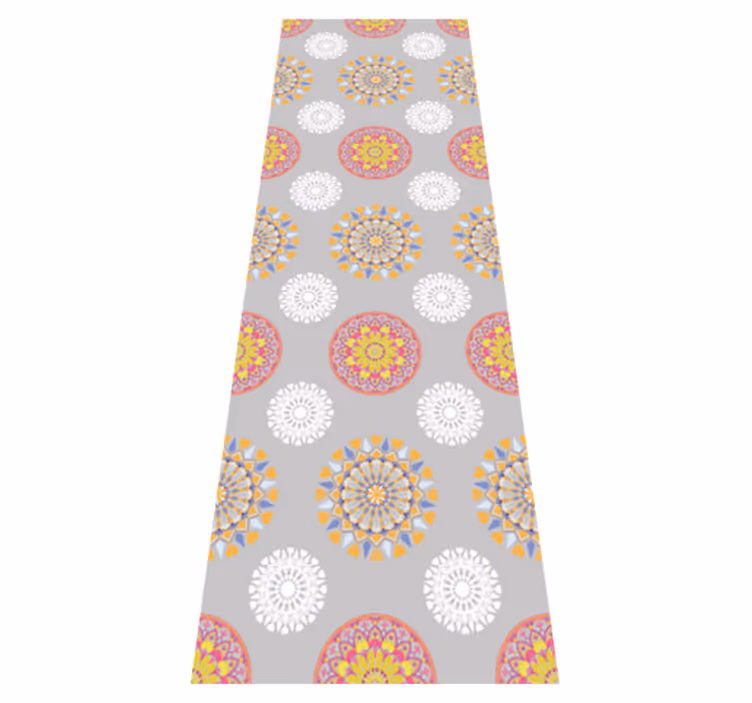 Vinyl tapijt antiek heldere mandala cirkels - TenStickers