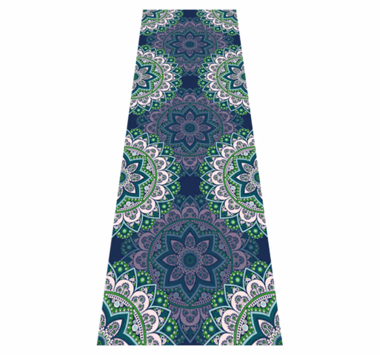 Vinyl tapijt antiek glas-in-lood mandala - TenStickers
