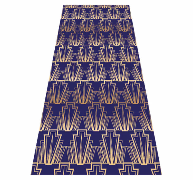 Vinyl tapijt antiek gouden decor patroon - TenStickers