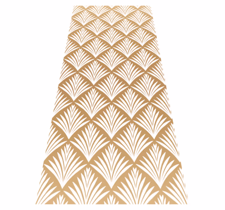 Vinyl tapijt antiek met gouden bladeren in art deco stijl - TenStickers