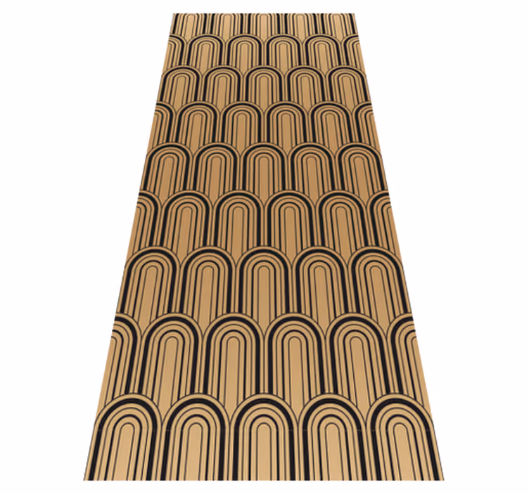 Vinyl tapijt antiek gouden boog kunstpatroon - TenStickers