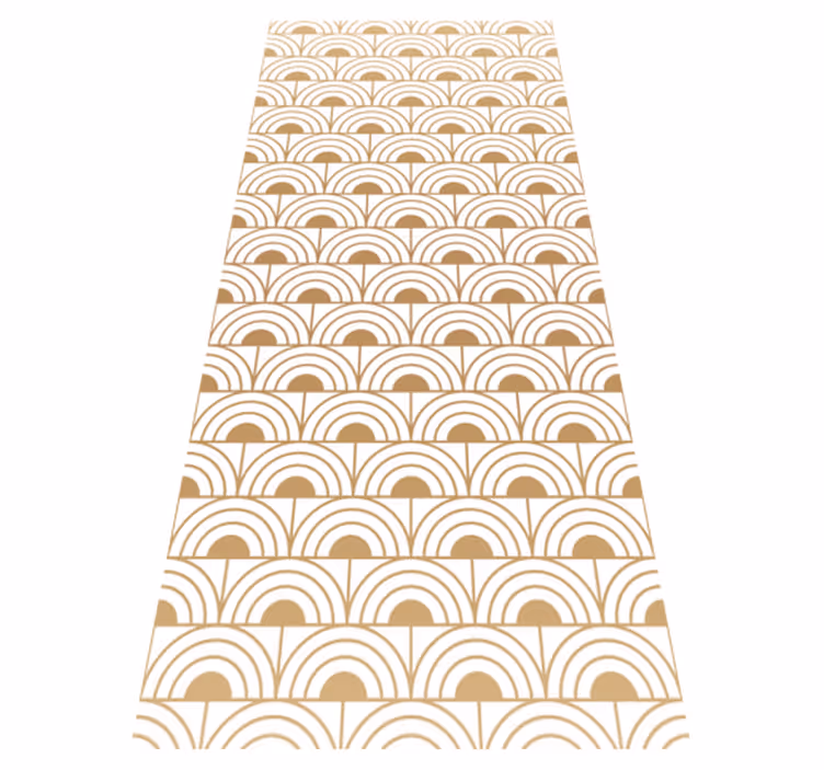 Vinyl tapijt antiek gouden gradient boog decor patroon - TenStickers