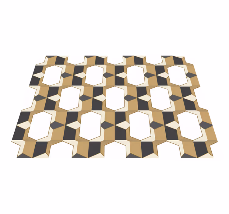 Vinyl tapijt antiek geblokt patroon - TenStickers