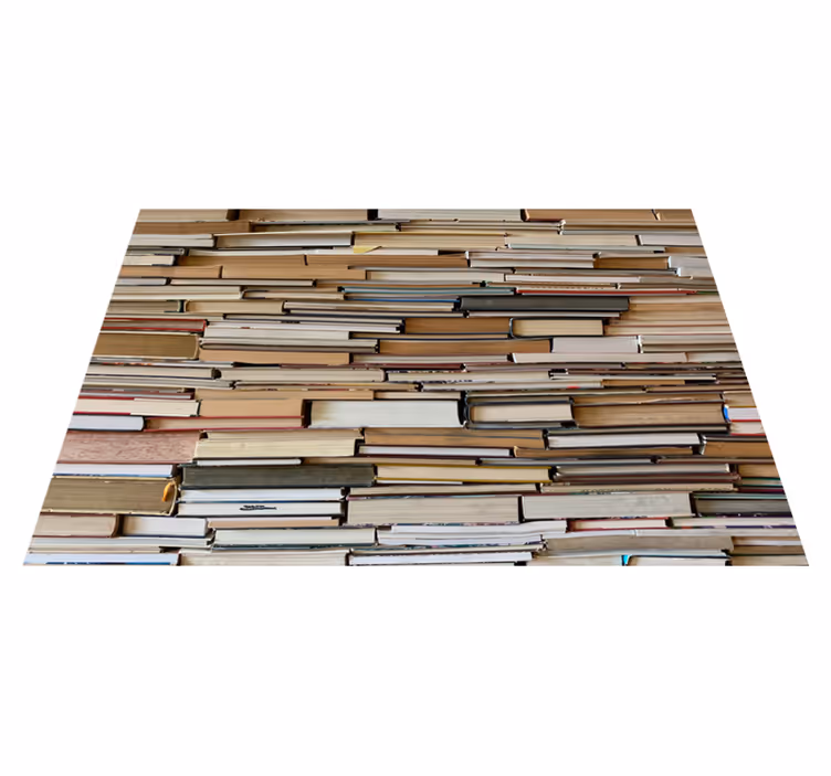 Vinyl tapijt antiek gestapelde boeken - TenStickers