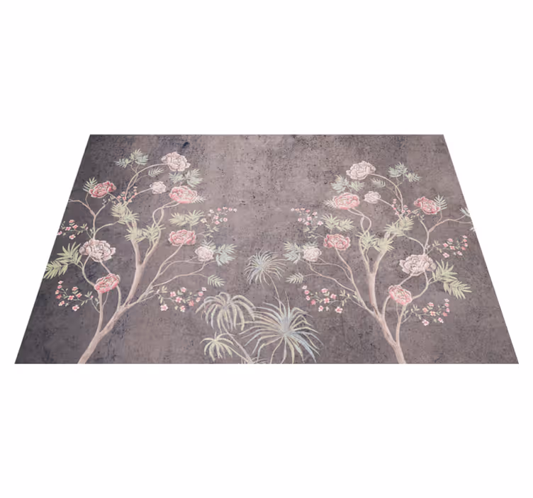 Vinyl tapijt antiek vintage stijl rozenboom - TenStickers