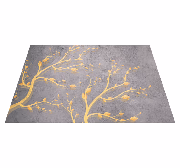 Vinyl tapijt antiek vintage stijl gouden boom - TenStickers
