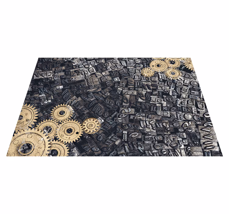 Vinyl tapijt antiek 3d retro nostalgische metaal gear - TenStickers