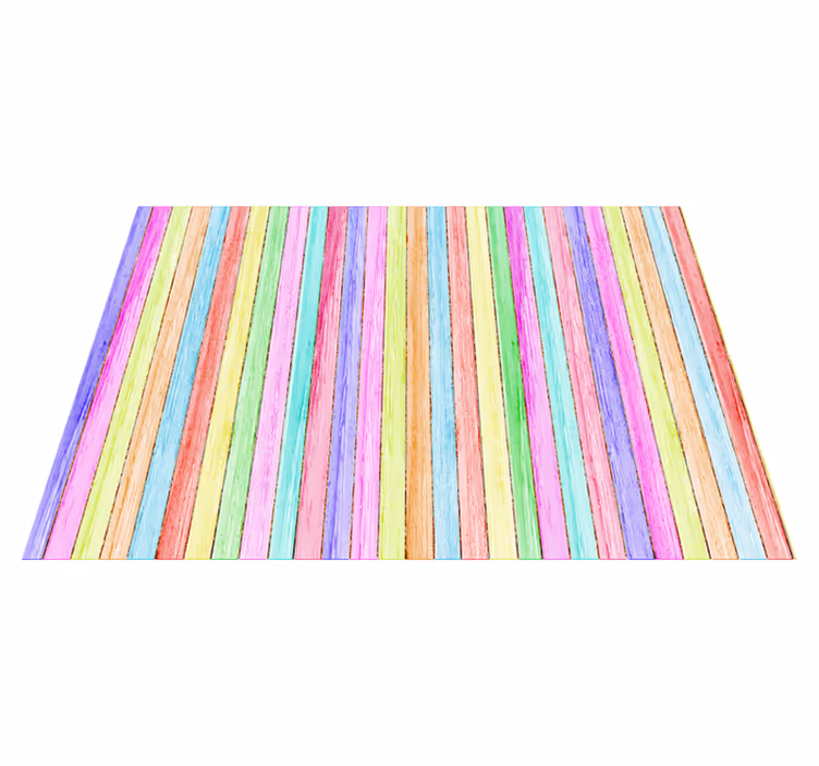Vinyl tapijt textuur gekleurde houten planken - TenStickers