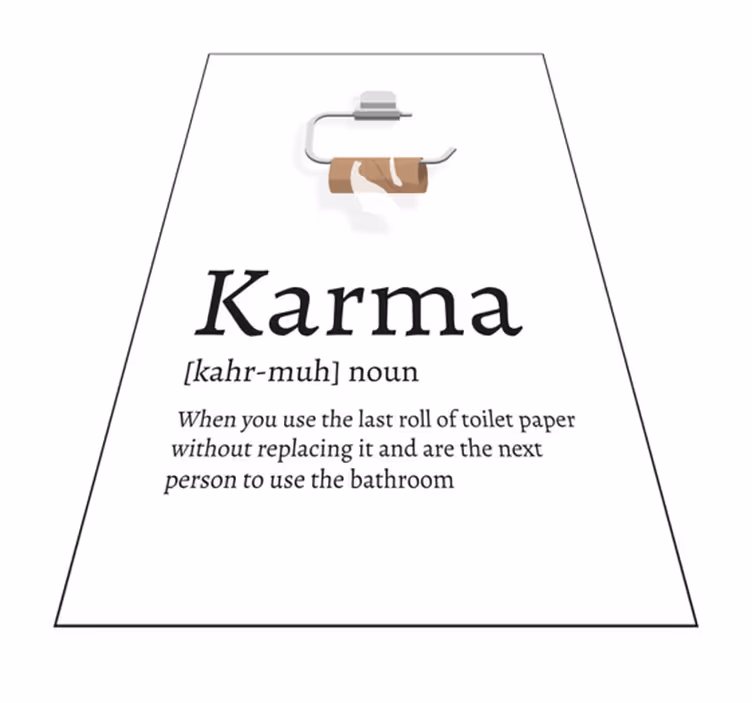 Vinyl tapijt zinnen en teksten karma definitie - TenStickers