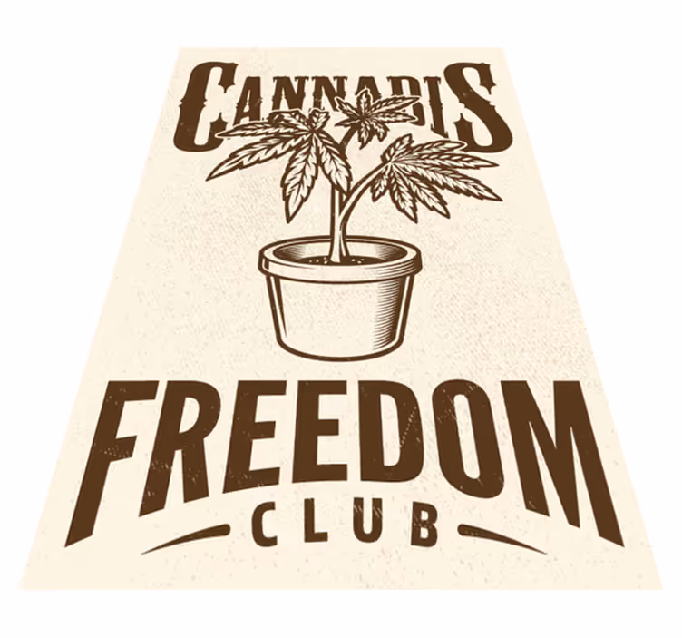 Vinyl tapijt zinnen en teksten cannabisclub - TenStickers