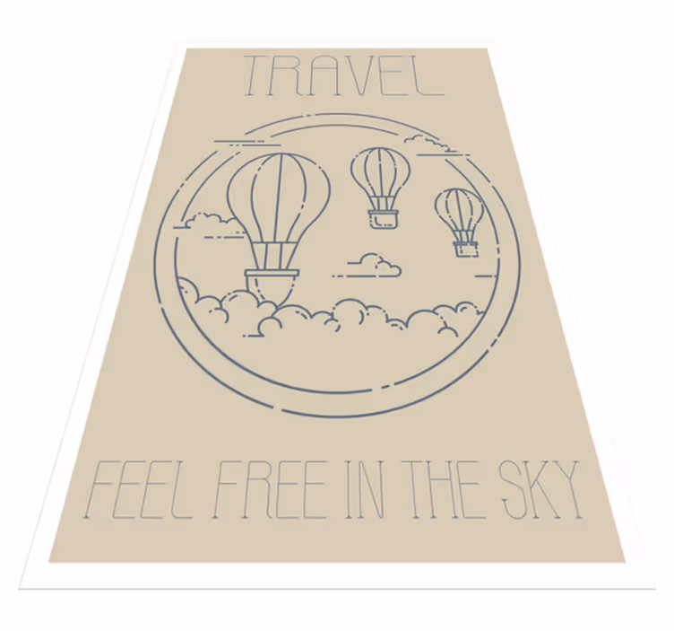 Vinyl tapijt zinnen en teksten minimalistische luchtballon - TenStickers