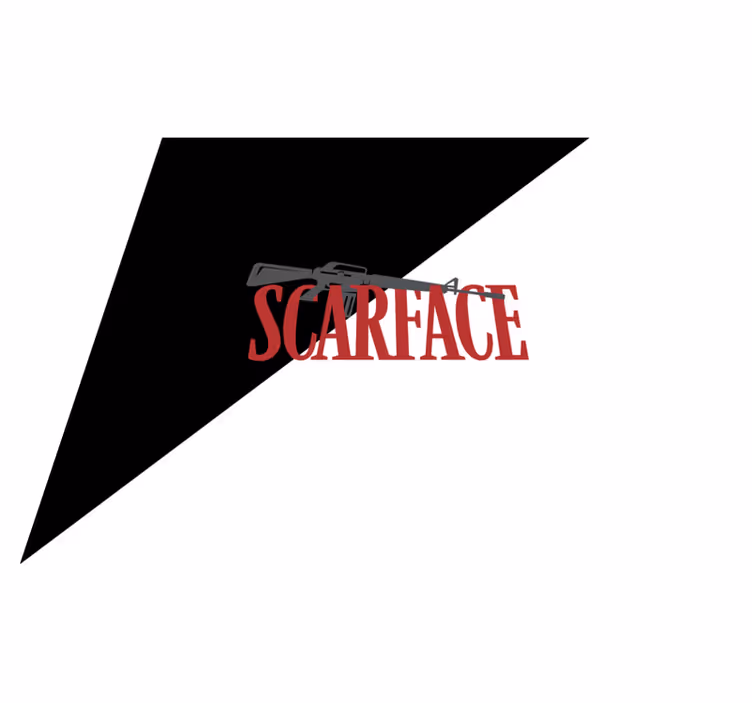 Vinyl tapijt zinnen en teksten scarface afbeelding met tekst - TenStickers