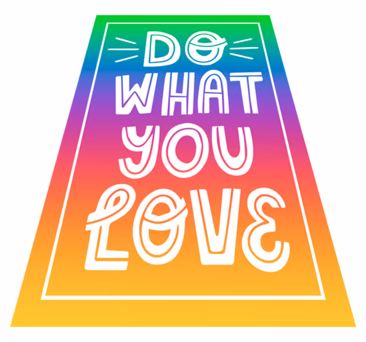 Vinyl tapijt zinnen en teksten regenboogkleur met tekst - TenStickers