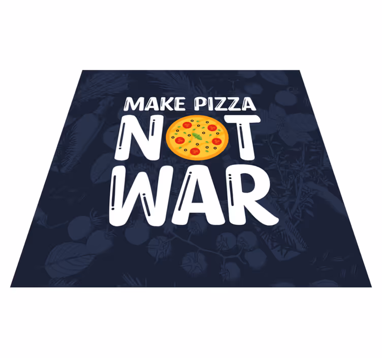 Vinyl tapijt zinnen en teksten leuke uitspraken maken pizza - TenStickers