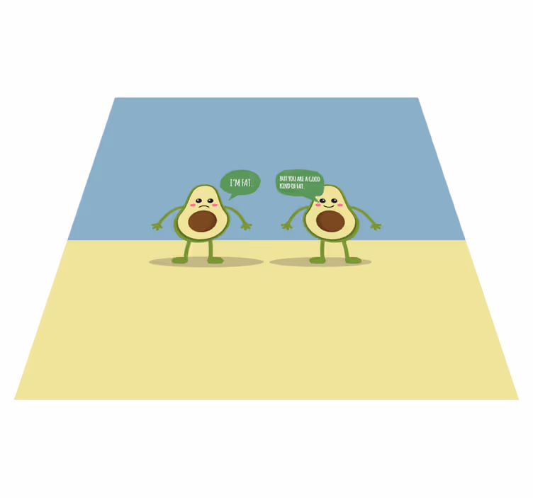 Vinyl tapijt zinnen en teksten avocado goede vetten quote - TenStickers