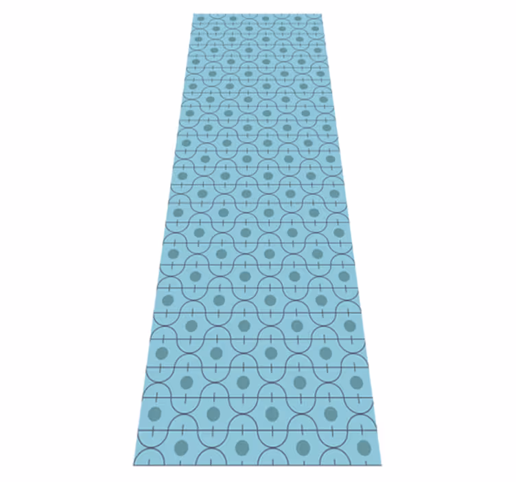 Vinyl tapijt textuur blauwe geometrische japanse patroon - TenStickers
