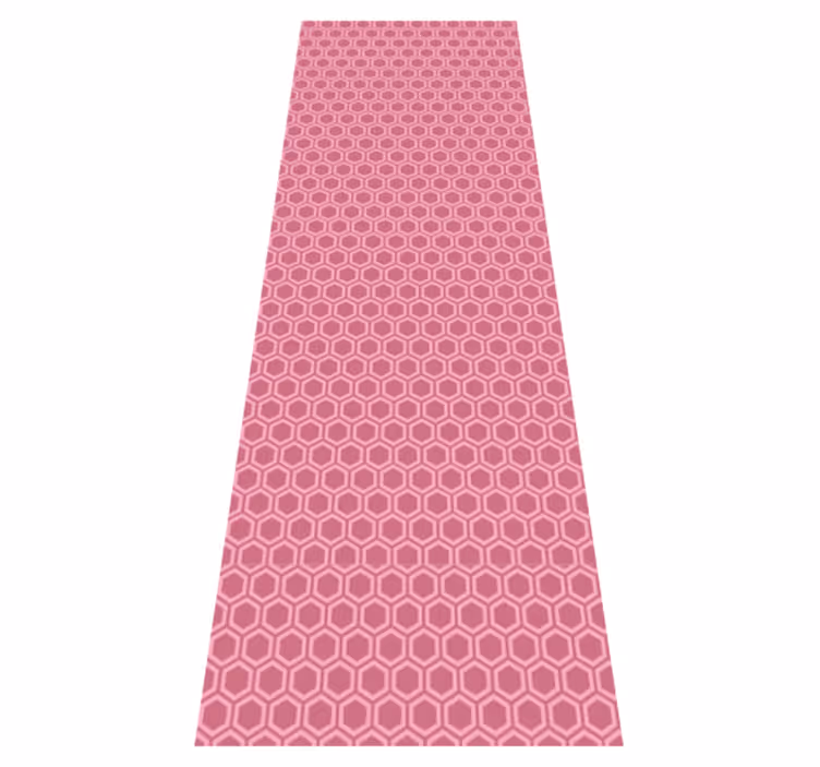 Vinyl tapijt textuur roze geometrisch hexagon patroon - TenStickers