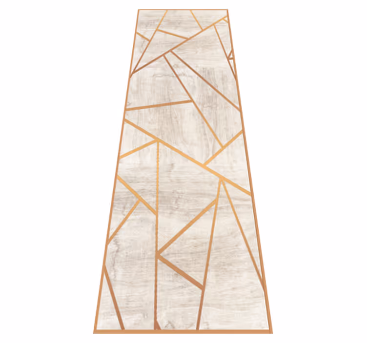 Vinyl tapijt textuur walnotenhout geometrisch patroon - TenStickers