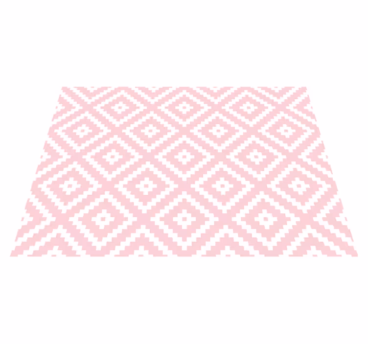 Vinyl tapijt textuur roze vierkanten geometrisch patroon - TenStickers