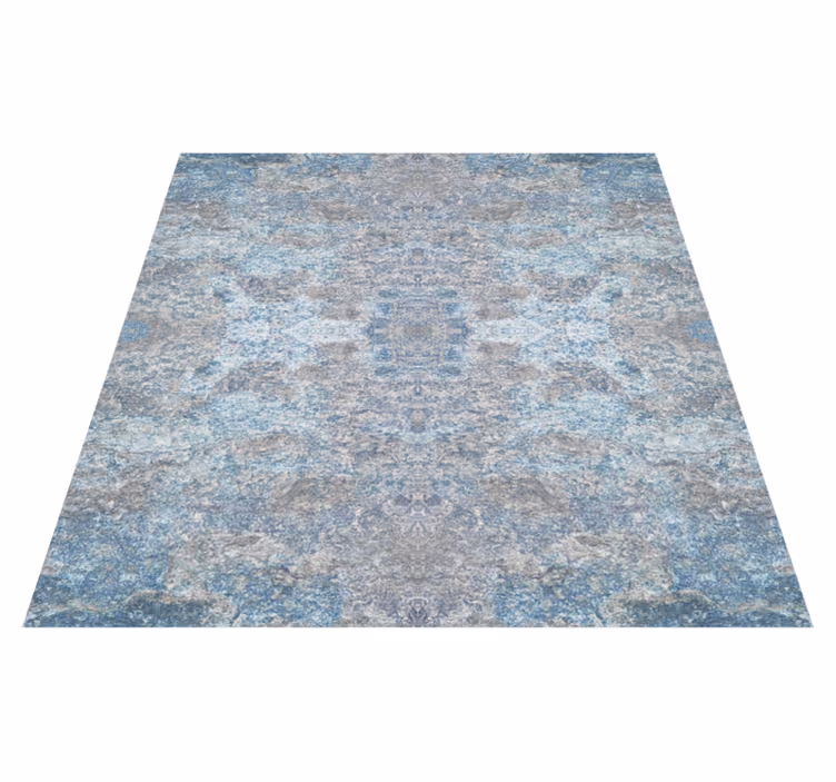 Vinyl tapijt textuur lichtblauwe en beige marmerlook - TenStickers