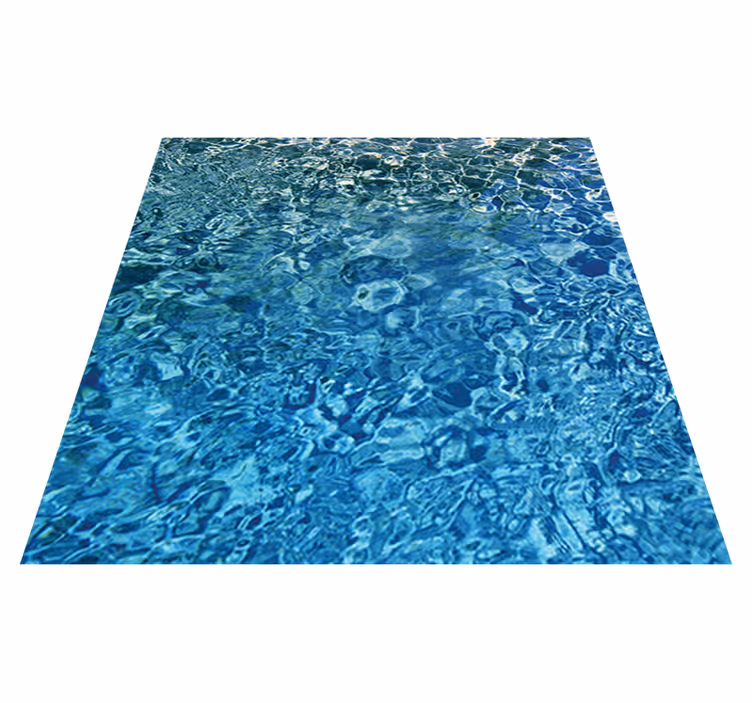 Vinyl tapijt textuur blauwe realistische water - TenStickers