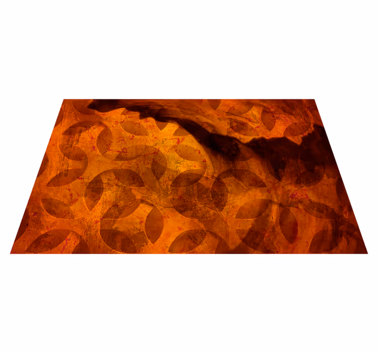 Vinyl tapijt geometrisch abstract oranje - TenStickers