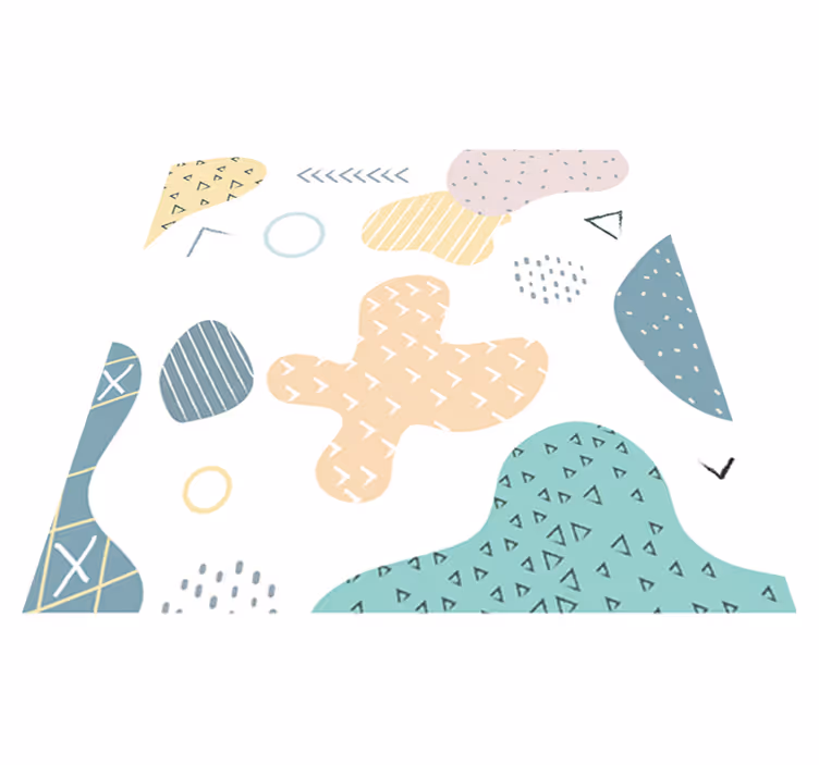 Vinyl tapijt geometrisch grunge geometrisch patroon - TenStickers