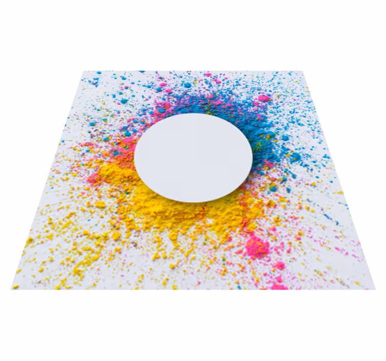Vinyl tapijt geometrisch circle splash - TenStickers