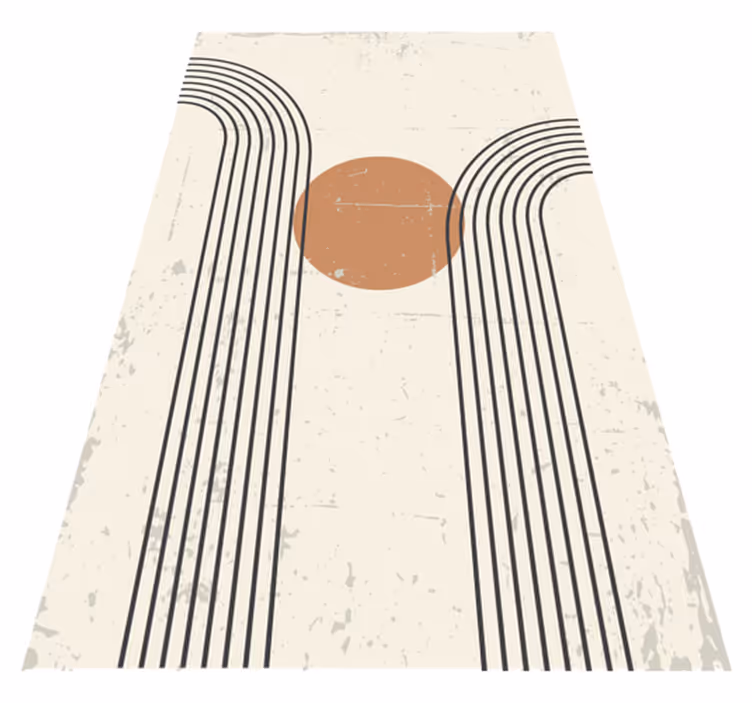 Vinyl tapijt geometrisch abstract halve boog - TenStickers