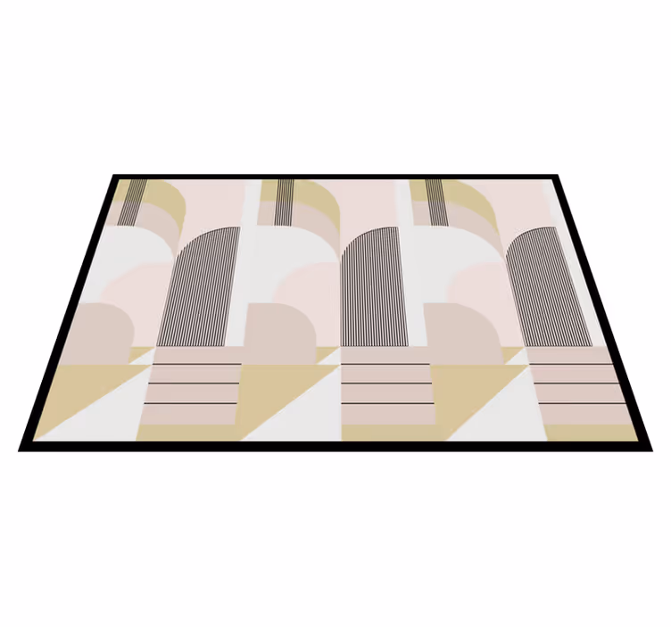 Vinyl tapijt geometrisch pastel kleuren urban design - TenStickers