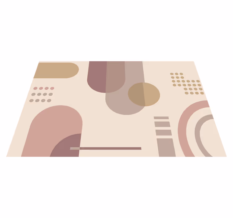 Vinyl tapijt geometrisch grijs en bruin patroon - TenStickers