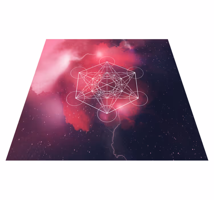 Vinyl tapijt geometrisch symbool van metatron - TenStickers