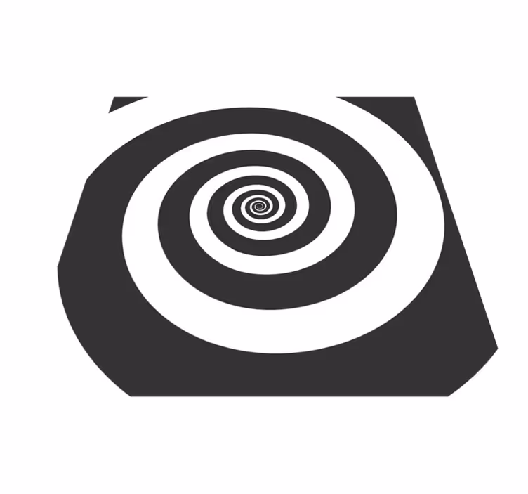 Vinyl tapijt geometrisch spiraal beweging - TenStickers