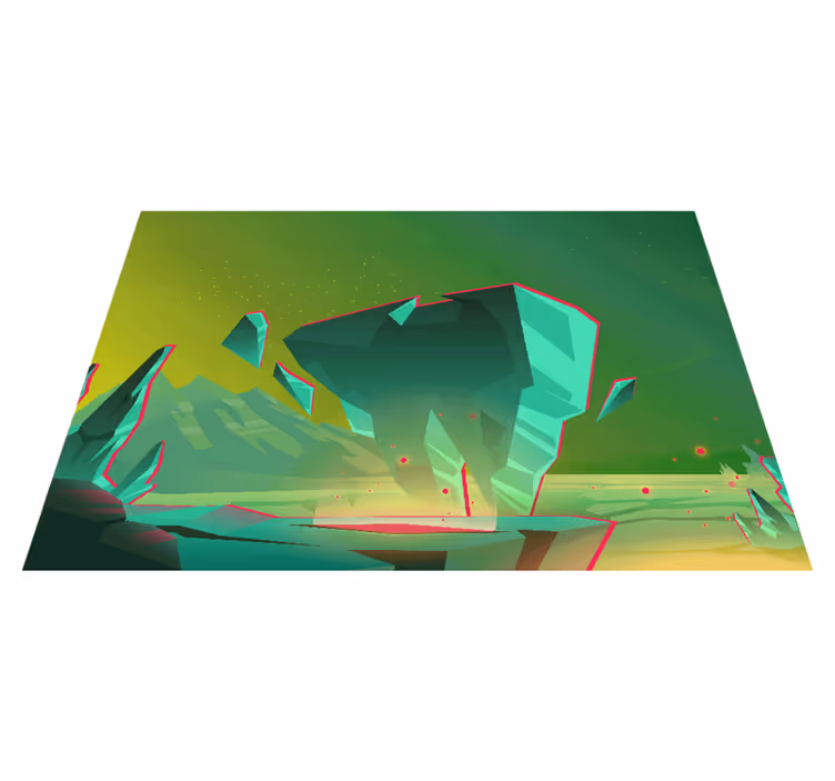 Vinyl tapijt kind alien planeet - TenStickers