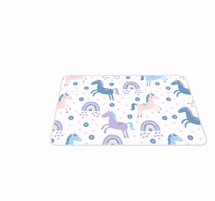 Vinyl tapijt kind schattige pastel eenhoorns patroon - TenStickers