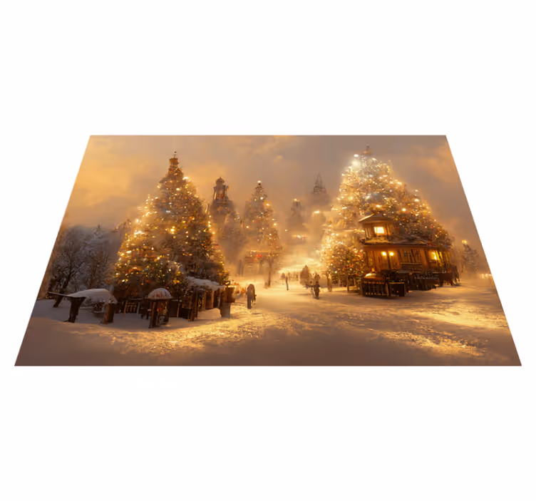 Vinyl tapijt kerstmis winter wonderland - TenStickers