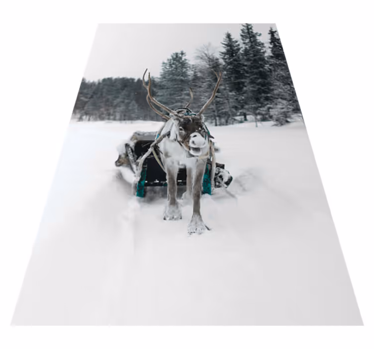 Vinyl tapijt kerstmis rendier - TenStickers