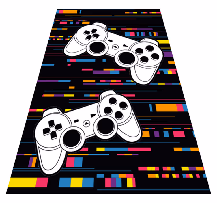 Vinyl tapijt spel multikleur afstandsbediening - TenStickers